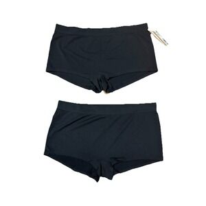 NWT SKIMS Sz 2X Black Boy Short Lot of 2 Seamless Smoothing PN-BYS-1527